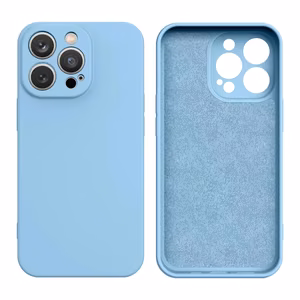 Силиконовый чехол iPhone 14 Plus светло-голубой