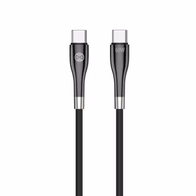 "Forever Sleek" kabelis USB-C - USB-C 1,0 m 60W juodas