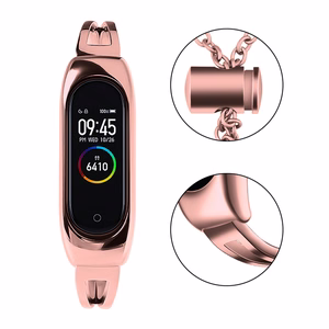 Metalinė apyrankė Xiaomi Mi Band 3 / 4 / 5 / 6 dirželis - rožinė