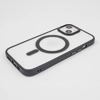 Satin Clear Mag dėklas telefonui iPhone 15 Pro Max 6,7" juoda