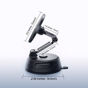 Joyroom JR-ZS51 magnetinis automobilinis laikiklis su siurbtuvu priekiniams stiklams ar prietaisų skydeliui juodas