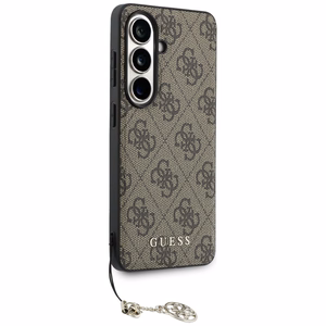Guess dėklas 4G Classic Logo Charm MagSafe for Samsung Galaxy S26 rudas