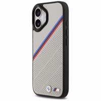 BMW M Tricolor Metal Logo MagSafe dėklas telefonui iPhone 17 - pilkas