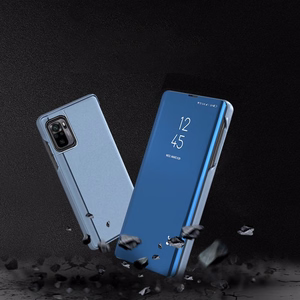 Naujas Clear View Case flip dėklas su stovu Xiaomi Redmi Note 11 Pro+ 5G (China) / 11 Pro 5G (China) / Mi11i HyperCharge / Poco X4 NFC 5G mėlynas