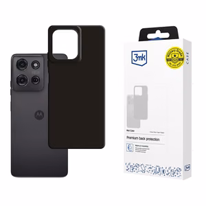 3mk Matinis dėklas Motorola Moto G75 - Juodas