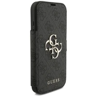 Guess Book 4G Metal Logo dėklas telefonui iPhone 17 Pro - juodas