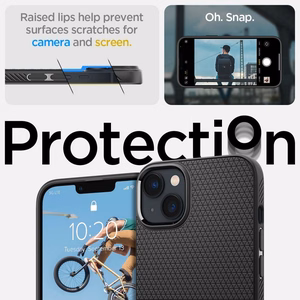 Spigen Liquid Air dėklas iPhone 14 – matinis juodas