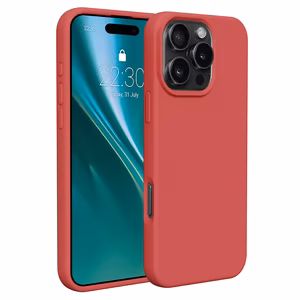 Etteri Silicone case for iPhone 16 Pro 6,3" raspberry