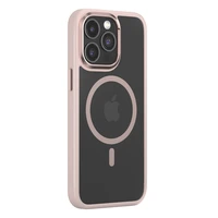 Dėklas telefonui Comma Joy Elegant Mag iPhone 15 Plus rožinis