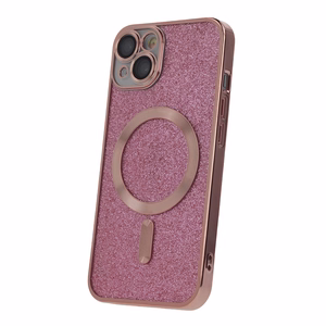 Blizgus chromuotas Mag dėklas iPhone 13 6,1" rožinė
