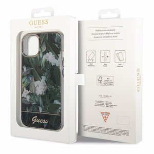 Guess GUHCP14MHGJGHA iPhone 14 Plus 6.7 "žalias/žalias kietas dėklas Jungle Collection