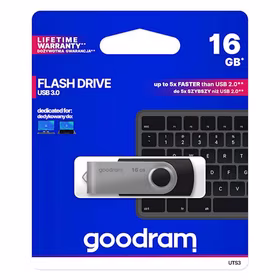 Goodram UTS3 USB atmintukas 16 GB USB A tipo 3.2 Gen 1 (3.1 Gen 1) Juoda