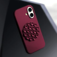 Silicone Stick case for iPhone 17 Pro 6,3" maroon