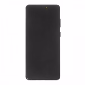 LCD ekranas suderinamas su Samsung G985 S20 Plus su rėmeliu / Cosmic Grey / (Atnaujinta: Telemax) (Apdegusios ikonos baltame fone)