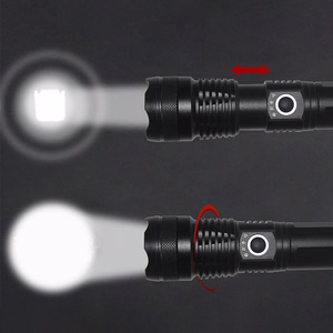 Wozinsky WLT-15W 15W 1500lm CREE IP65 Tactical Flashlight with Adjustable Beam - Black