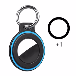 Airtag case with spring buckle, set of 2 - black