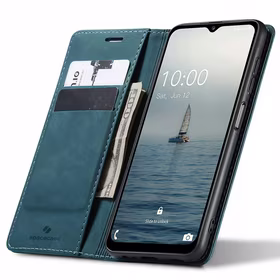 Spacecase piniginės tipo dėklas Galaxy A14 5G mėlynas