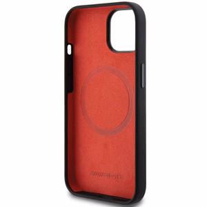 AMG silikoninis didelių rombų rašto magnetinis dėklas telefonui iPhone 15/14/13 - juodas
