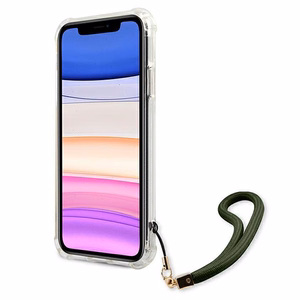 Guess GUHCN61KSARKA iPhone 11 6.1" / Xr žalias/chaki kietas dėklas Camo kolekcija