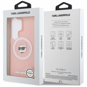 Karl Lagerfeld IML Repeated Choupette MagSafe Dėklas for Samsung Galaxy S26 Ultra - rožinis