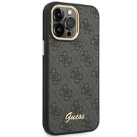 Guess GUHCP14XHG4SHK iPhone 14 Pro Max 6.7" juodas / juodas dėklas telefonui (m) 4G su vintagine aukso logotipo dizainu