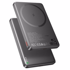 Išorinė baterija suderinama su MagSafe Hoco 5000 mAh QC PD 2A 20W Q26 metalinė pilka