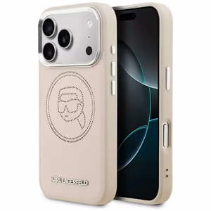 Karl Lagerfeld K Head Point Logo MagSafe Dėklas for iPhone 17 Pro - rožinis