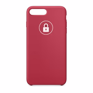 Чехол для телефона Silicone Case для iPhone 7 (iPhone 8) розово-красный