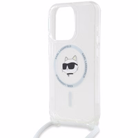 Karl Lagerfeld IML Choupette Head & Cord Magnetinis dėklas iPhone 14 Pro Max - skaidrus