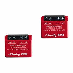 Набор из 2 контроллеров Shelly 1PM Mini Gen4 Zigbee/Matter