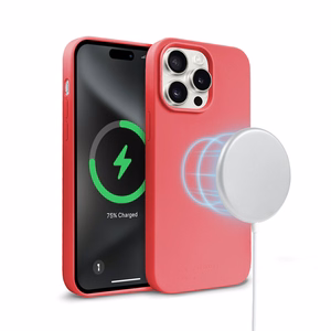 Crong Color Cover Magnetic MagSafe dėklas, skirtas iPhone 15 Pro Max, rožinis