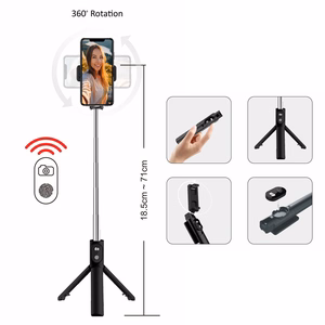 Blavec Selfie lazda Coco P-02 trikojis stovas + nuotolinio valdymo 0,7 metres (SSCP02-TRB07) juoda