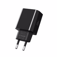 Tech-Protect NC20W USB-C 1 jungties PD20W sieninis įkroviklis – juodas