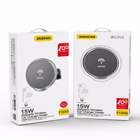 Automobilinis laikiklis Dudao "F13XS" juodas (15W / Magsafe Compatible) (magnetinis / grotelėms)