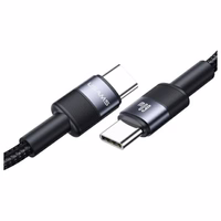 USAMS Laidas USB-C į USB-C 60W 1.2m Aluminum Alloy Data Cable SY Series SJ724USB01 (US-SJ724)