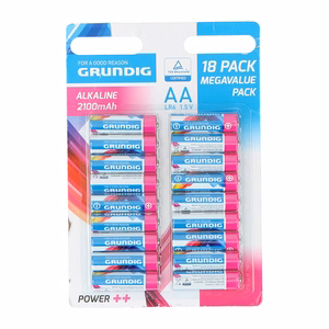 Grundig AA / LR6 1.5 V alkaline batteries, 18 pcs.