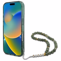 Guess IML Glitter With Pearl Strap MagSafe dėklas telefonui (m) iPhone 16 Pro Max - žalias