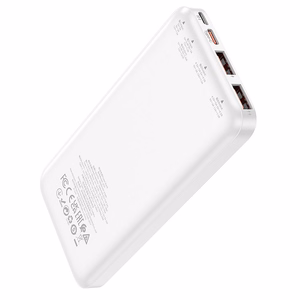 Išorinė baterija Hoco 10000 mAh PD QC 3A 22,5W J101 balta