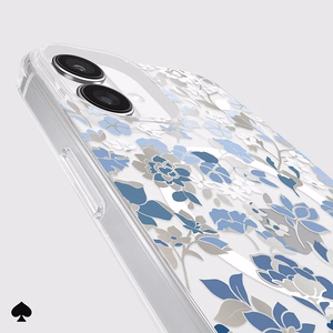 Kate Spade New York Protective Gems MagSafe - Case for iPhone 16 Plus (Flowerbed Blue)