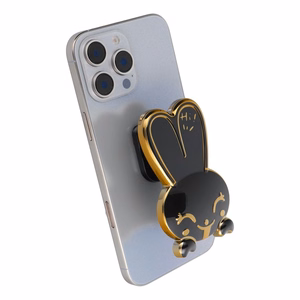 Lipnus telefono stovas RABBIT - juodas
