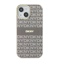 DKNY IML Mono ir juostelės Magnetinis dėklas iPhone 15 / 14 / 13 - smėlinė