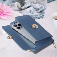 Megztas krepšys telefonui GCW06 mėlynas