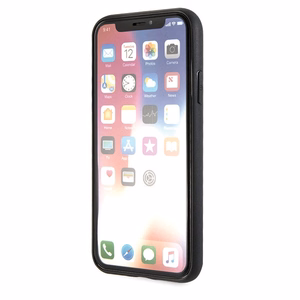 Karl Lagerfeld Ikoninis Blizgantis Karlo Galvos iPhone X / Xs Dėklas - raudona