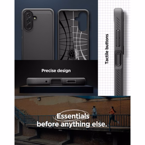 Spigen Rugged Armor dėklas, skirtas „Samsung Galaxy A27 5G“ – matinis juodas