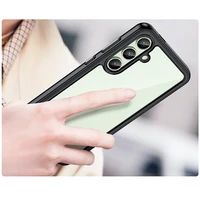 Kosmoso dėklas su gelio rėmu Samsung Galaxy S24 FE - juodas