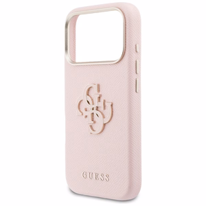 Guess HC PU FW RESIN LOGO PINK dėklas iPhone 17 Pro Max 6,9"