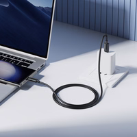 "Borofone" kabelis BX123 "Leya" - C tipo į C tipo - PD 60W 3A 1 metras, juodas