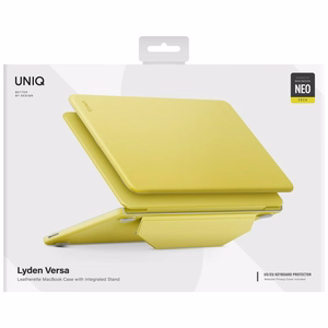 Uniq Lyden Versa dėklas, skirtas MacBook Neo – spalva: geltona