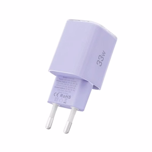 "Tech-Protect" NCM33 PD 33W QC3.0 USB-C / USB-C sieninis įkroviklis - violetinės spalvos