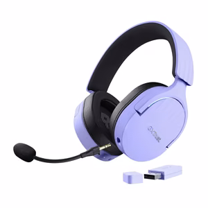 Trust GXT 491P Fayzo Игровые наушники проводные/беспроводные USB/Bluetooth чёрный/фиолетовый